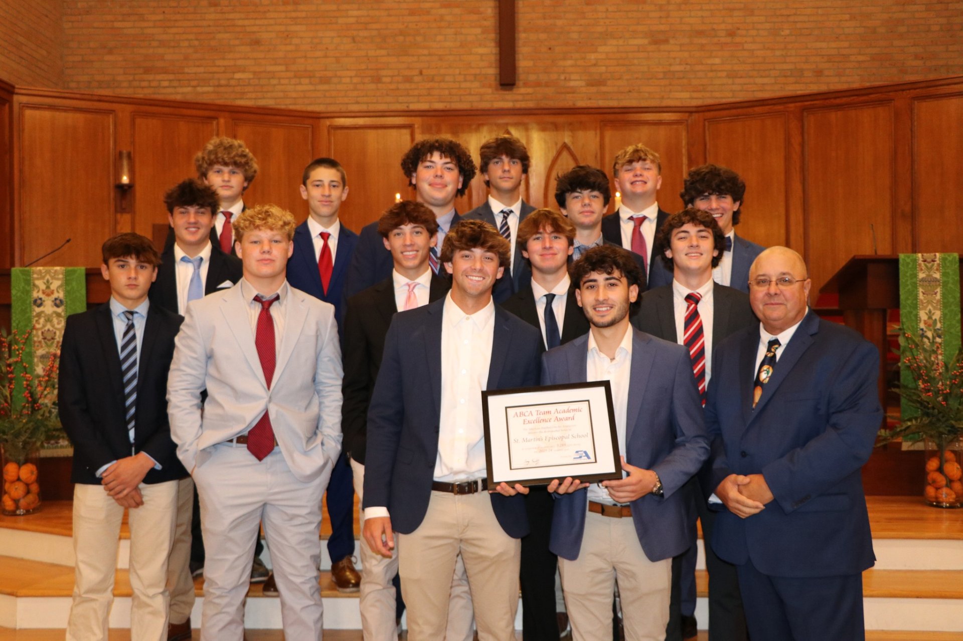 Varsity Baseball Earns the Team Academic Excellence Award by The American Baseball Coaches Association