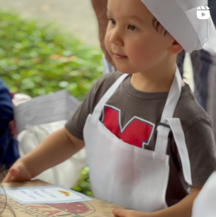 Two-Year-Olds Practice Early Math Skills Through Pretend Pizza-Making